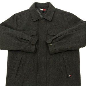 Tommy Hilfiger Mens Wool Coat Full Zip Lined Gray